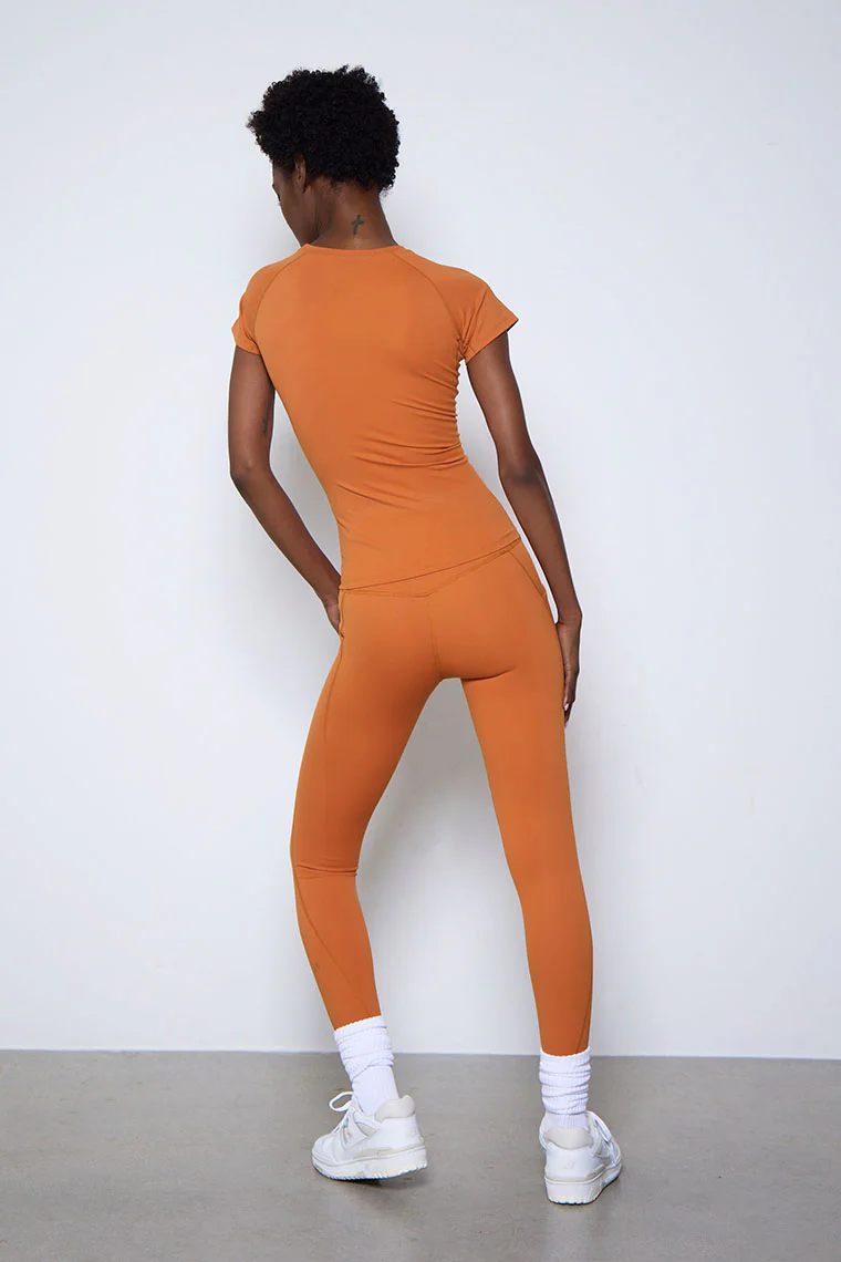 ESSENTIAL CREWNECK TOP-RUST ORANGE - Image 4