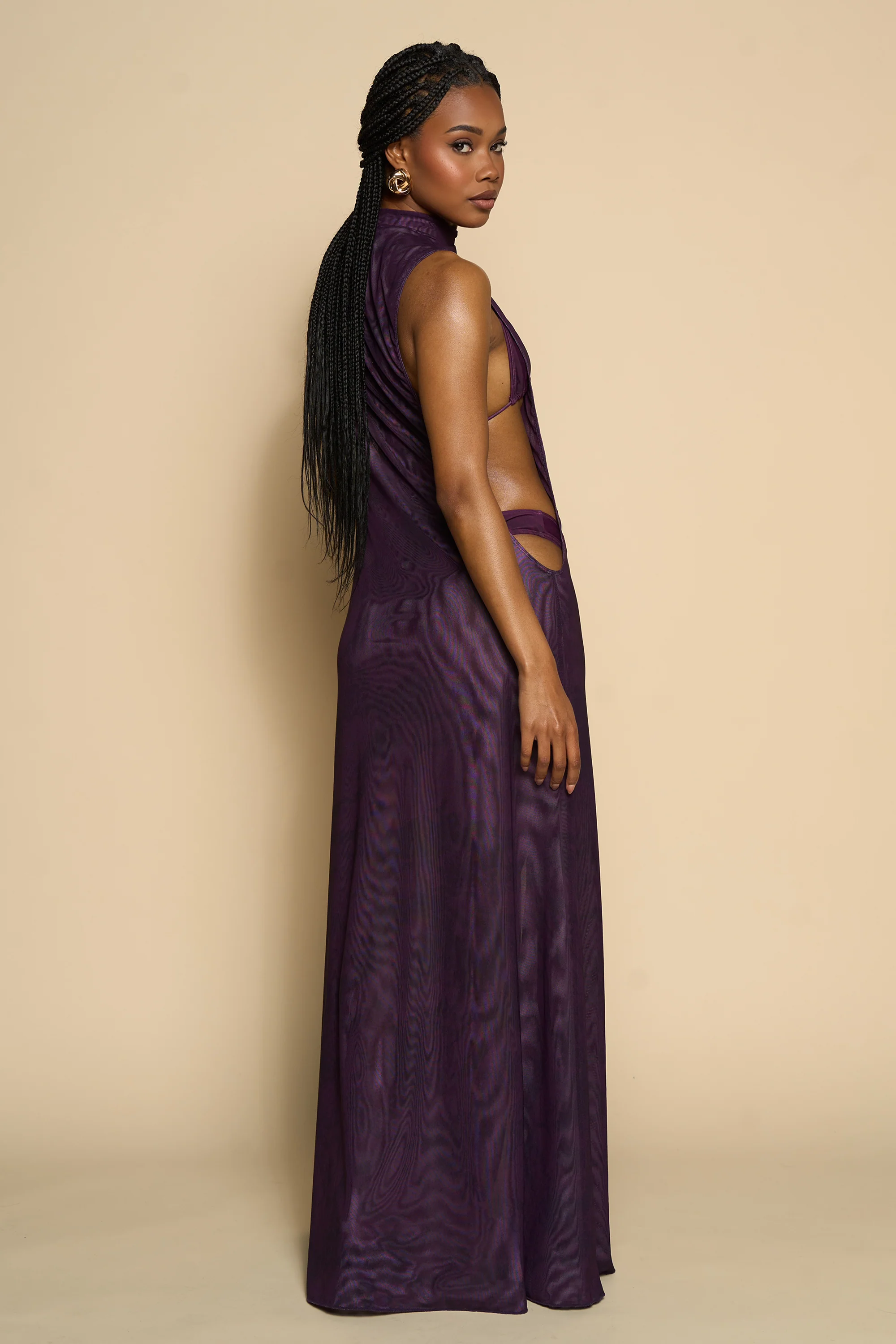 JUNNIE COVER UP DRESS-PLUM PRINT - Image 11