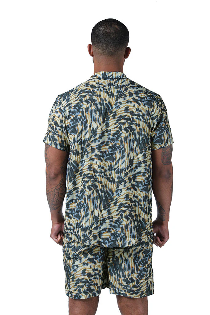 LAGUNA NIGHTS SHIRT-BROWN/BLUE MULTIPRINT - Image 2