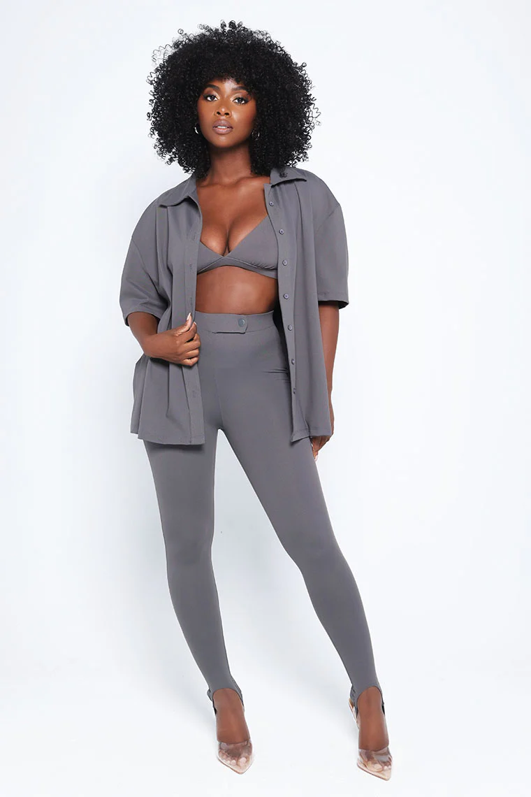 OB ESSENTIALS BRALETTE-DARK GREY - Image 3