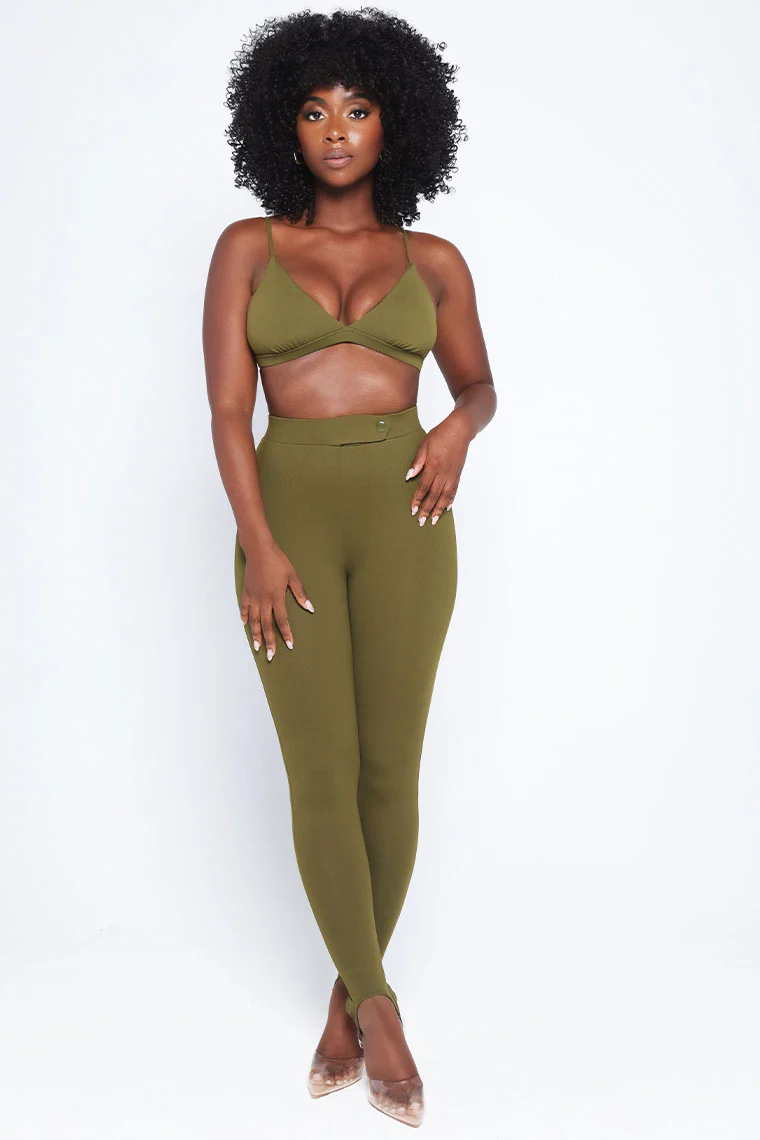 OB ESSENTIALS BRALETTE-OLIVE