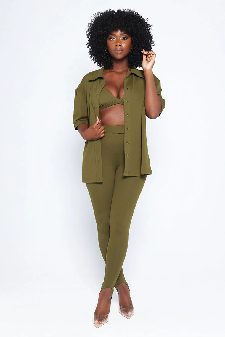 OB ESSENTIALS BRALETTE-OLIVE - Image 2