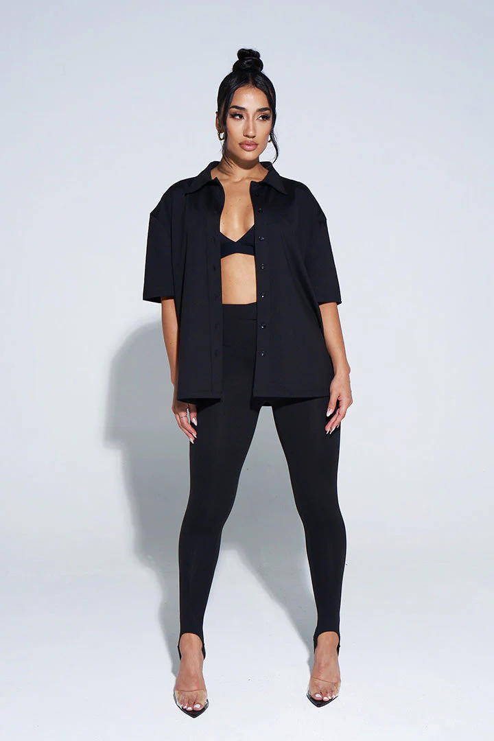 OVERSIZED OB SIGNATURE SHIRT-BLACK - Image 3