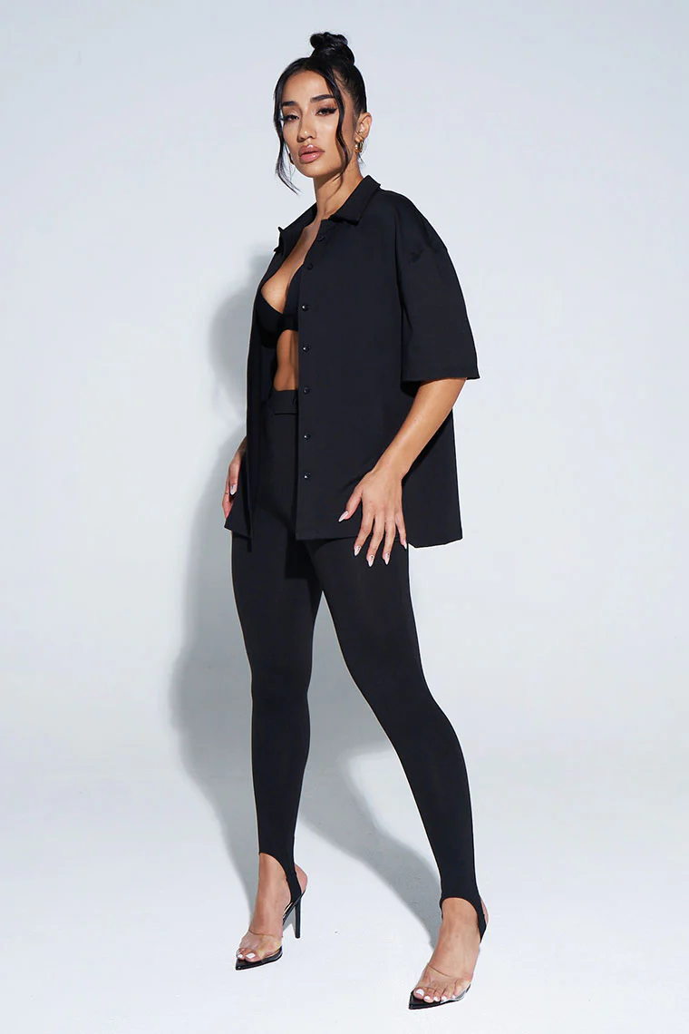 OVERSIZED OB SIGNATURE SHIRT-BLACK - Image 4