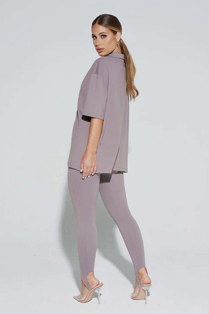 OVERSIZED OB SIGNATURE SHIRT-MOCHA - Image 3