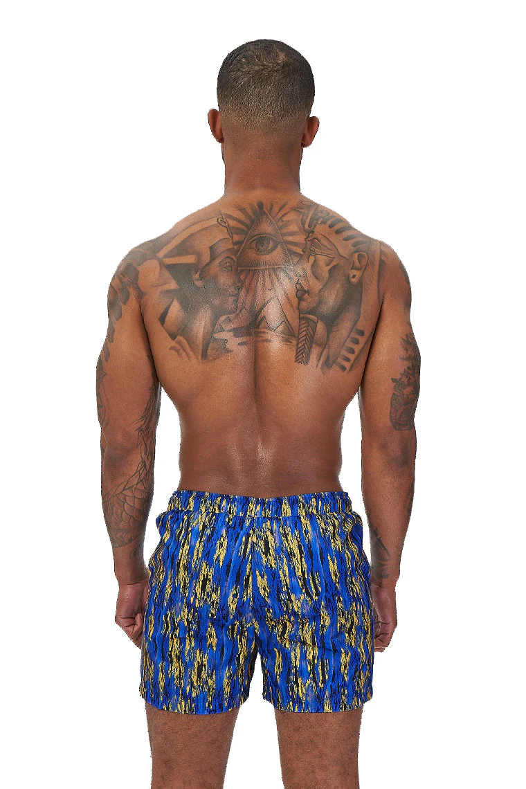 POWER TRIP BEACH SHORTS-BLUE MULTIPRINT - Image 2